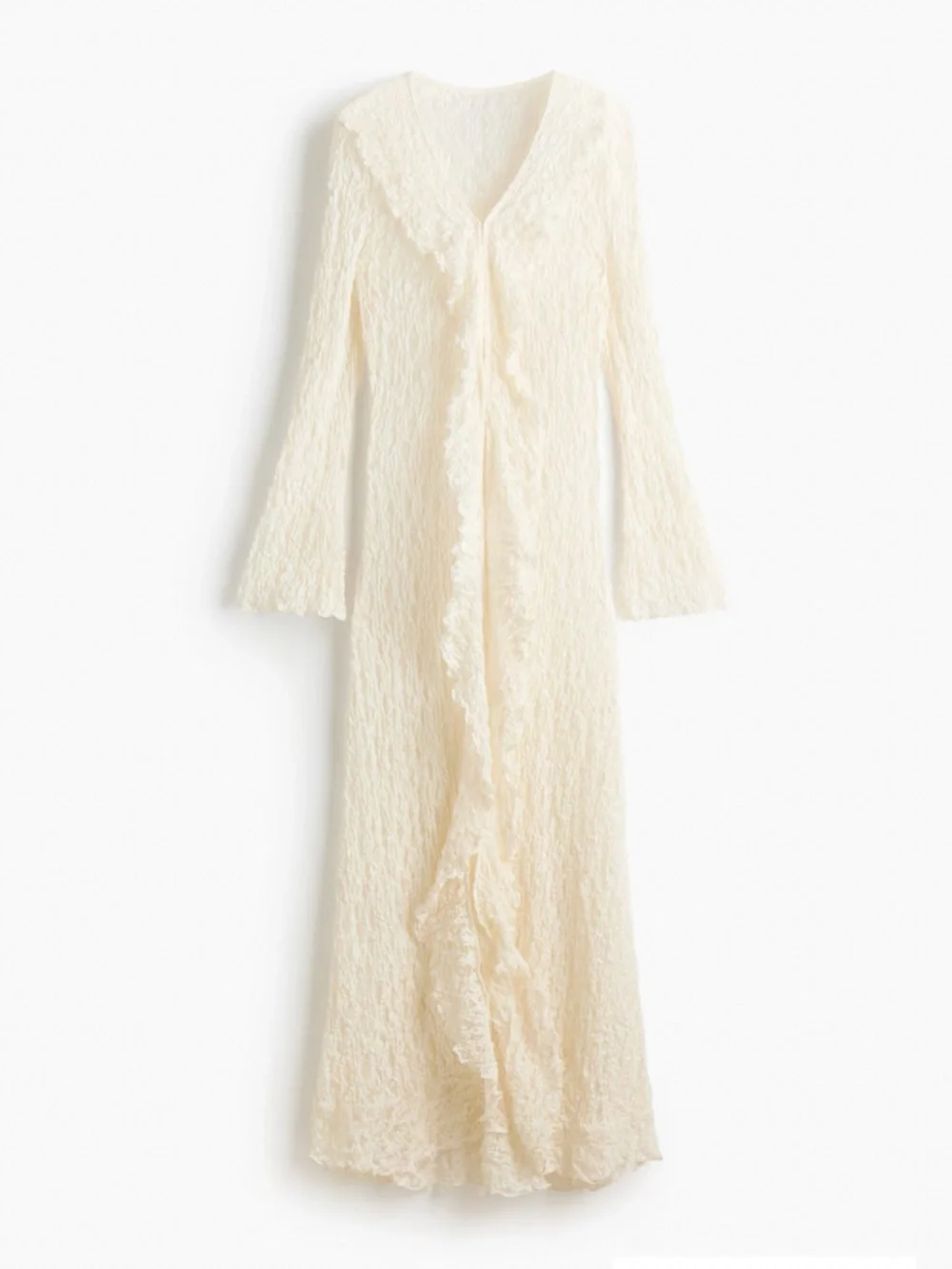 Flounced lace look dress